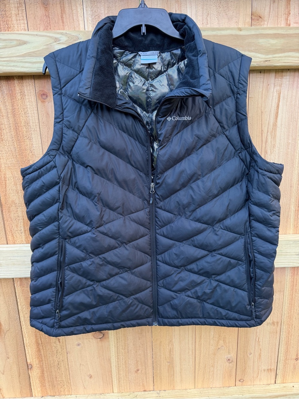 Columbia Omni-Heat Women’s 3X Black Insulated Puffer Vest Full Zip